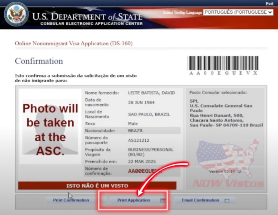 Imagem Artigo 02 abril 2025 início do DS///DS-160 formulário Visto Americano passo a passo salvar preenchimento completo 3